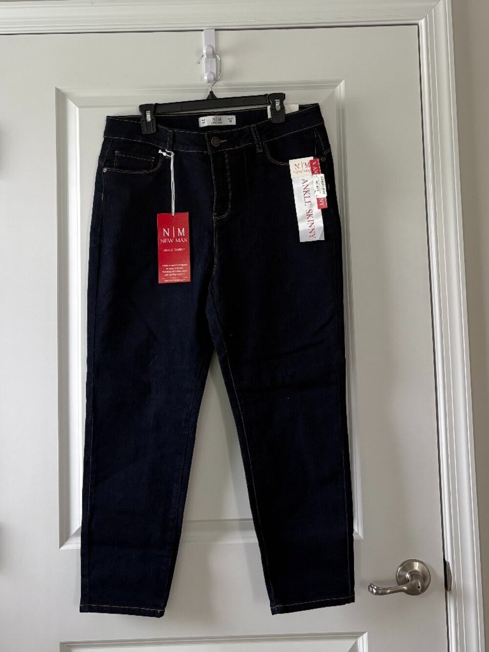 Go-GO New Max Dark Indigo Ankle Skinny Cigarette Style Denim Jeans Size 16P
